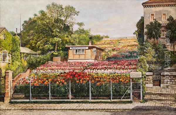 Dahlienbauer In Wien Oil Painting - Friedrich Frank