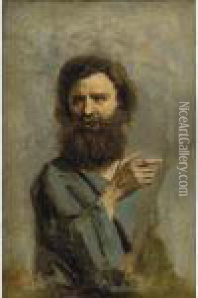 Tete D'homme Barbu Oil Painting - Jean-Baptiste-Camille Corot