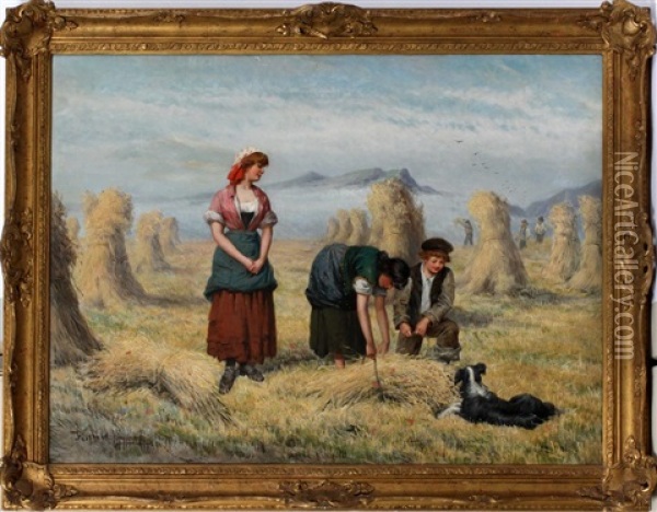 Gleaners Oil Painting - Frederick Gerald Kinnaird