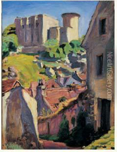 Le Chateau Fort De Falaise, Circa 1919 Oil Painting - Emile-Othon Friesz