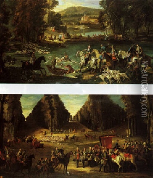 Foret De Compiegne Oil Painting - Jean-Baptiste Oudry
