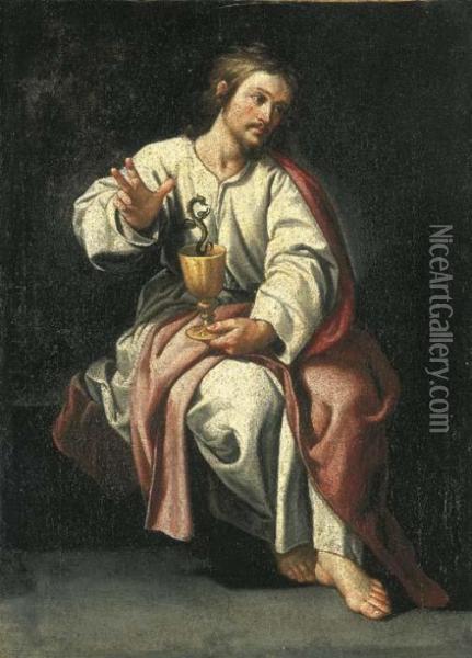 Saint John The Evangelist And The Poisoned Chalice Oil Painting - Alonso Cano