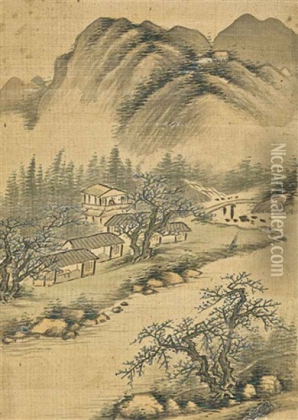 Landscapes In Ancient Styles (album W/10 Works) Oil Painting -  Gao Cengyun