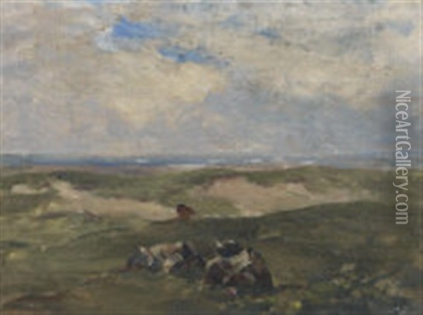Landscape, Malahide Co. Dublin Oil Painting - Nathaniel Hone the Younger