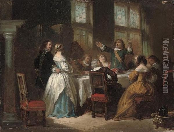 A Toast To The Bride And Groom Oil Painting - Herman Frederik Carel ten Kate