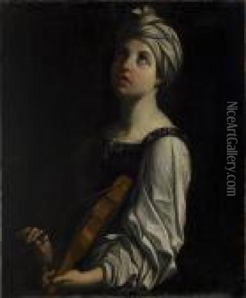 Sankta Cecilia Oil Painting - Guido Reni