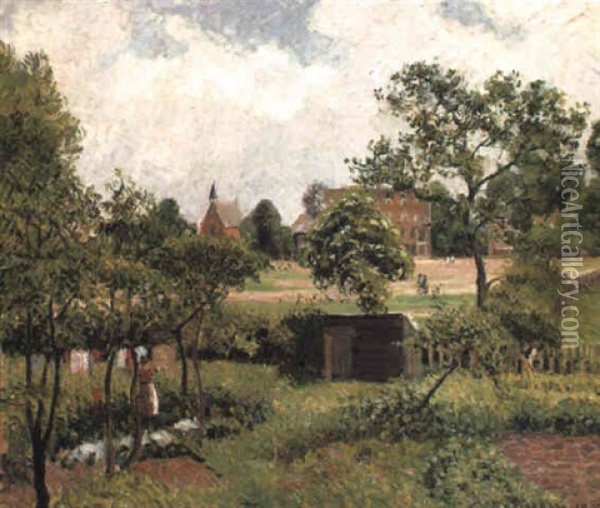 Vue De Stamford Brook Common Oil Painting - Camille Pissarro