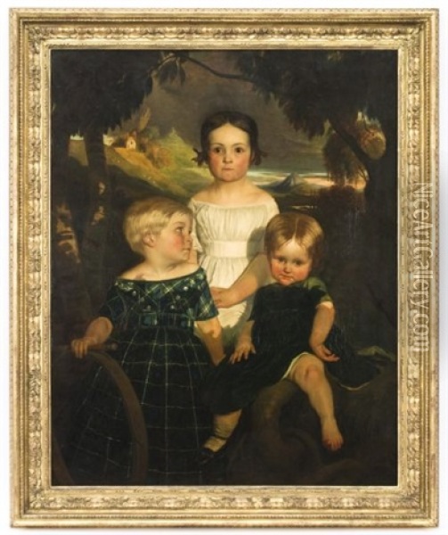 Portrait Of The Bromley Children Oil Painting - Ford Madox Brown