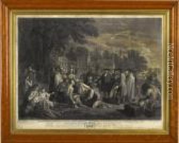 William Penn's Treaty With The Indians Oil Painting - Benjamin West