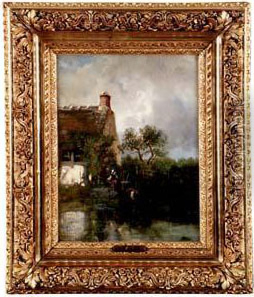 Scene Champetre Oil Painting - Constant Troyon