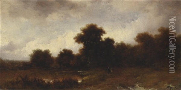 Aulandschaft Oil Painting - Remigius Adrianus van Haanen
