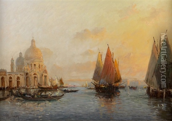Vue De Venise Oil Painting - Henri Malfroy-Savigny
