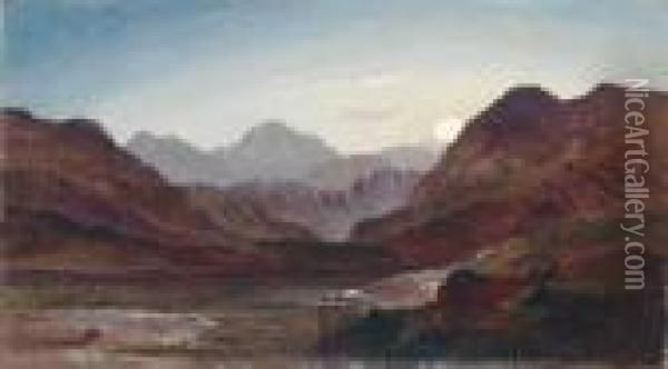 Mondnacht Im Schottischen Hochland Oil Painting - Charles Leslie