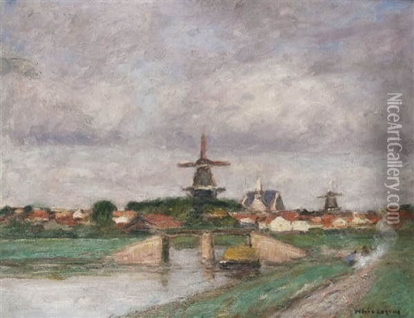 Nachmittag In Holland Oil Painting - Helmuth Liesegang
