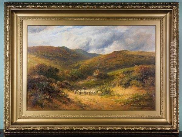 A Sandy Lane Oil Painting - George Turner