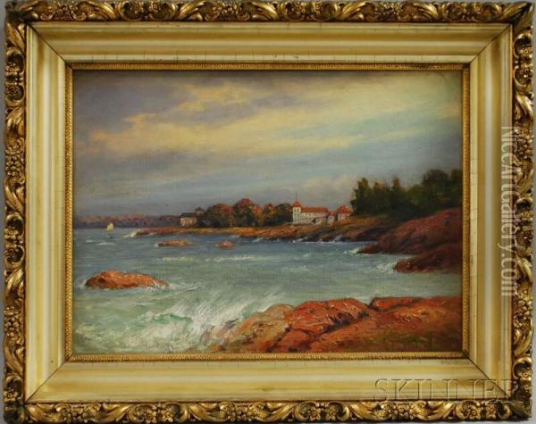 Shore View Oil Painting - C. Myron Clark