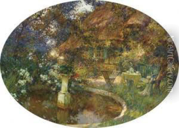 Un Jardin En Ete Oil Painting - Henri-Gaston Darien