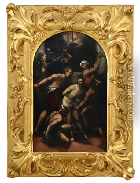 Flagellazione Di Cristo Oil Painting - Jacopo Palma il Giovane