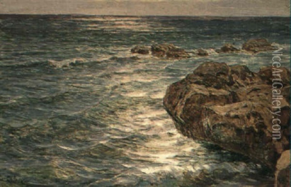 Marine Oil Painting - Jean-Baptiste-Arthur Calame