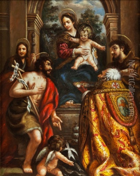 Maria Mit Dem Kind Oil Painting - Pietro da Cortona