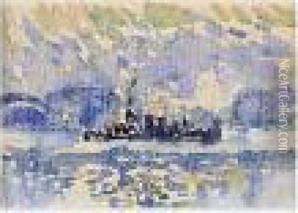 Paysage Marin Oil Painting - Paul Signac