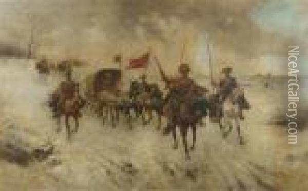 The Governor's Journey Oil Painting - Adolf Baumgartner