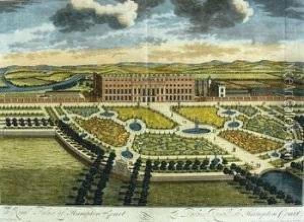 The Royal Palace Of Hampton Court Oil Painting - John Harris