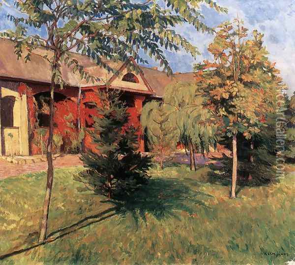 The Artists Colony at Szolnok Oil Painting - Janos Kleh