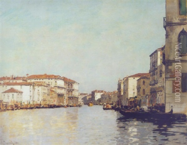 Canal Grande, Venice Oil Painting - Alberto Pasini