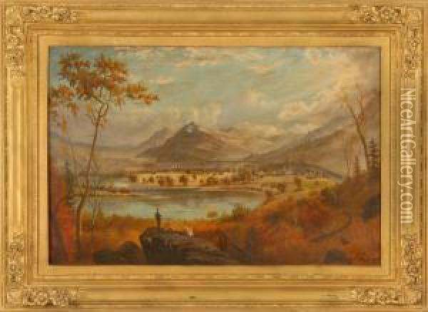 The Staruca Viaduc, Near Binghamton, New York Oil Painting - Adolf Kaufmann