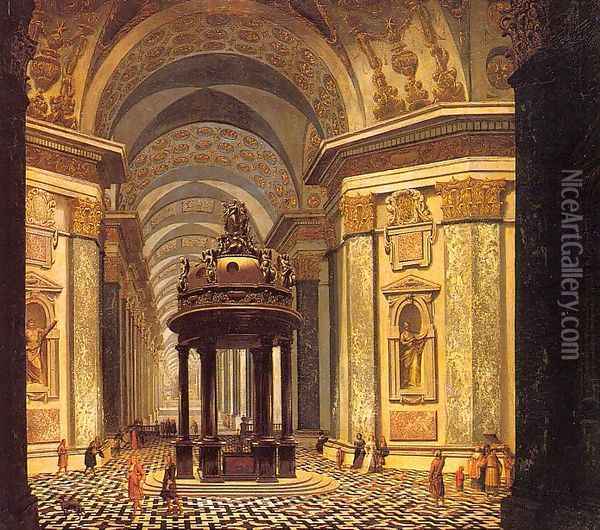 Church Interior 1665 Oil Painting - Wilhelm Schubert van Ehrenberg
