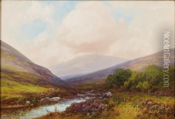 View Of The Highlands Oil Painting - Frederick John Widgery