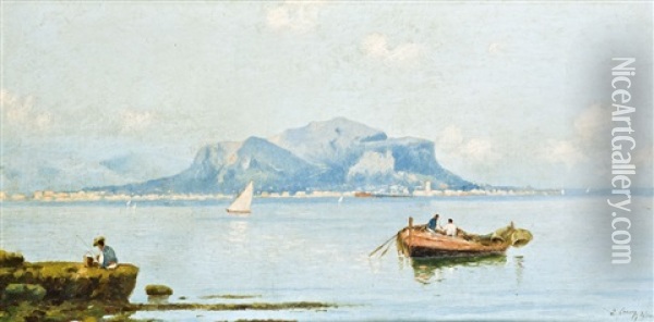 Panorama Of Palermo Oil Painting - Eremino Kremp