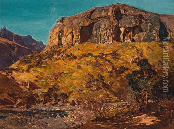 The Little Berg, Natal Oil Painting - Robert Gwelo Goodman