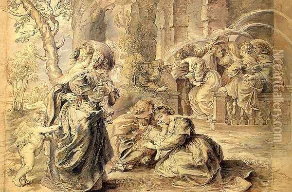 The Garden of Love (detail) Oil Painting - Peter Paul Rubens