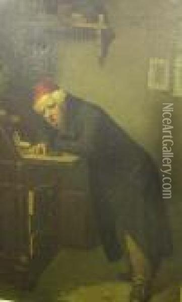 Rent Day, Signed Oil Painting - Sir Hubert von Herkomer