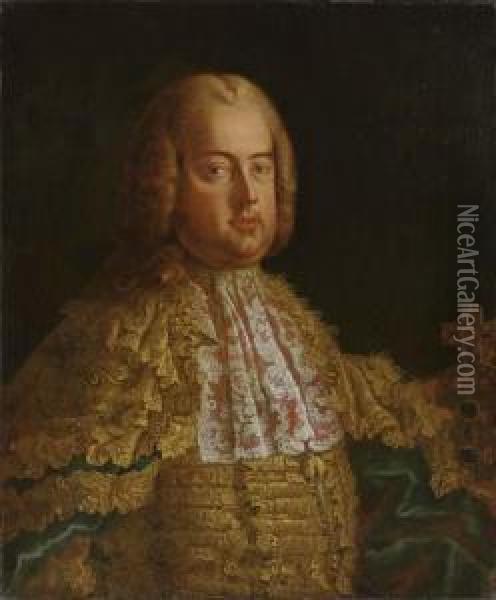 Portrait Of Emperor Francis I Of Austria Oil Painting - Ircle Of Martin Van Mytens