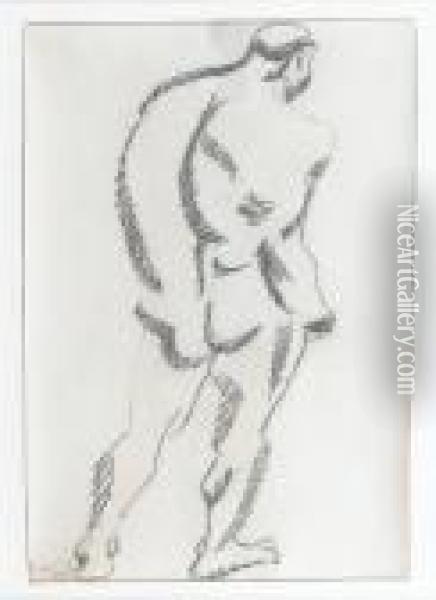 Standing Male Nude Oil Painting - Henri Gaudier-Brzeska