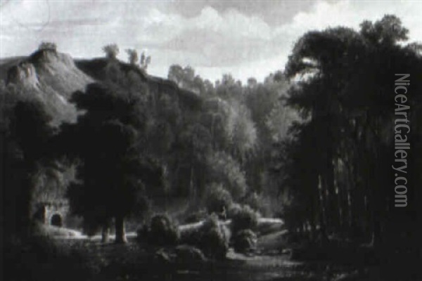 Sommerliche Waldlandschaft Oil Painting - Carl Jungheim