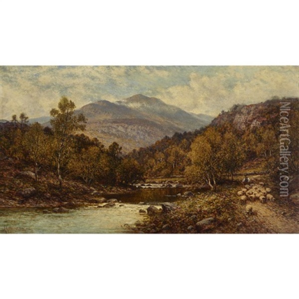 The Trossachs Glen Oil Painting - Alfred Augustus Glendening Sr.