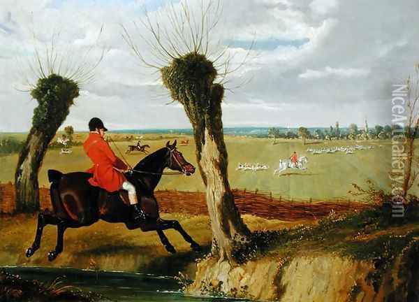The Suffolk Hunt - Full Cry Oil Painting - John Frederick Herring Snr