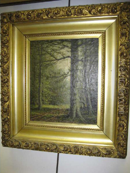Wooded Landscape Oil Painting - Harvey Joiner