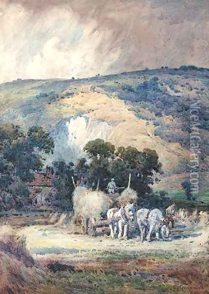 Haymaking Oil Painting - Sydney Goodwin