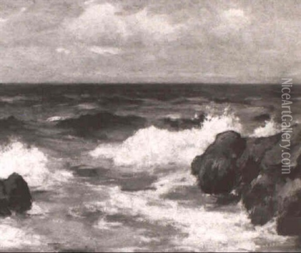 Marine Scene Oil Painting - Maurice Braun