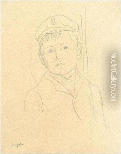 Boy Wearing A Cap Oil Painting - Gwendolen John