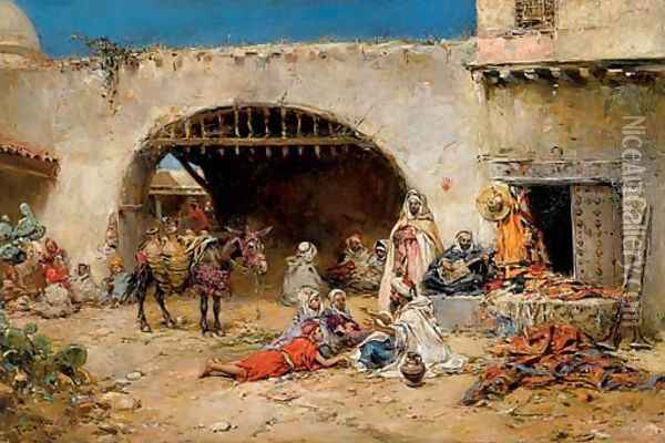 Arab market Oil Painting - Francisco Pradilla y Ortiz