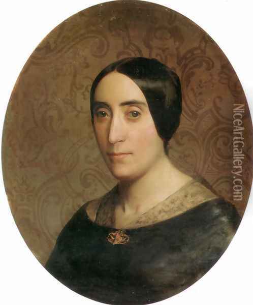 A Portrait of Amelina Dufaud Bouguereau Oil Painting - William-Adolphe Bouguereau
