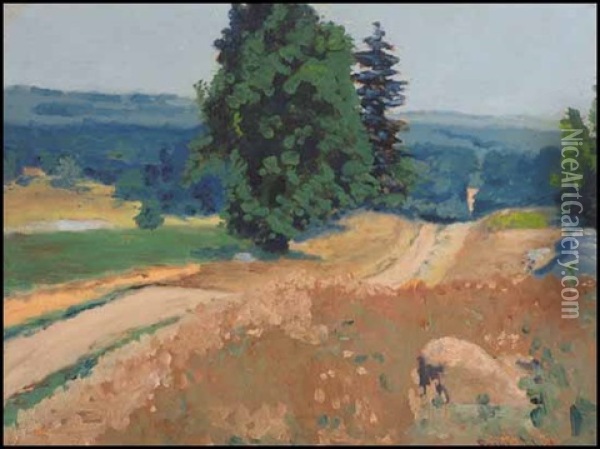 The Valley Road Oil Painting - Francis Hans Johnston