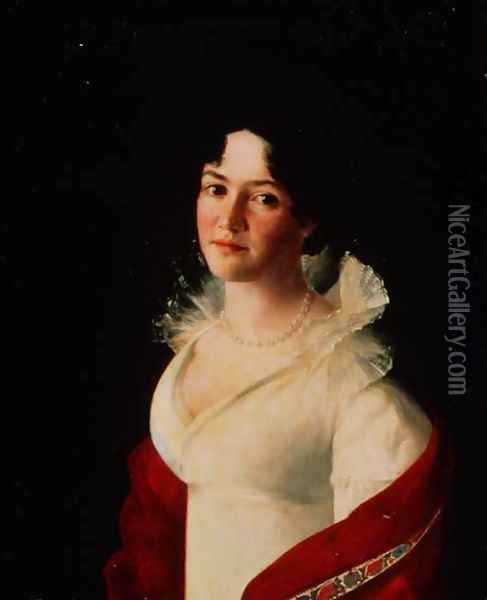 Portrait of Countess Natalia Pavlovna Zubova 1801-68 c.1820 Oil Painting - Anonymous Artist