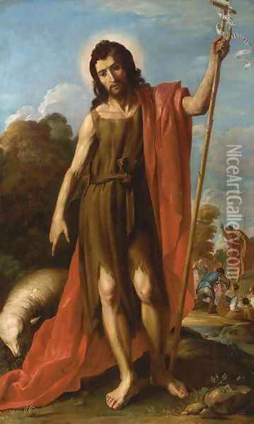 Saint John the Baptist Oil Painting - Spanish School